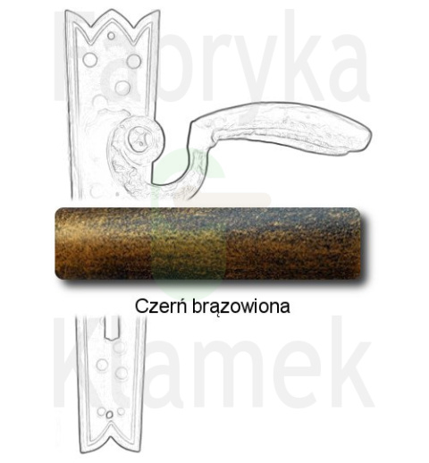 czerń brązowiona czerń brązowiona