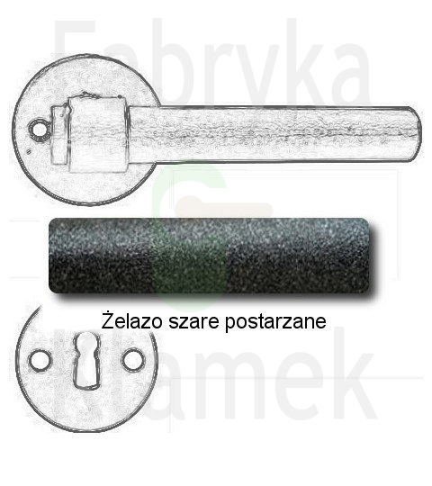 Klamka Milano 1831 RUN z rozetą na klucz Klamka Milano 1831 RUN z rozetą na klucz
