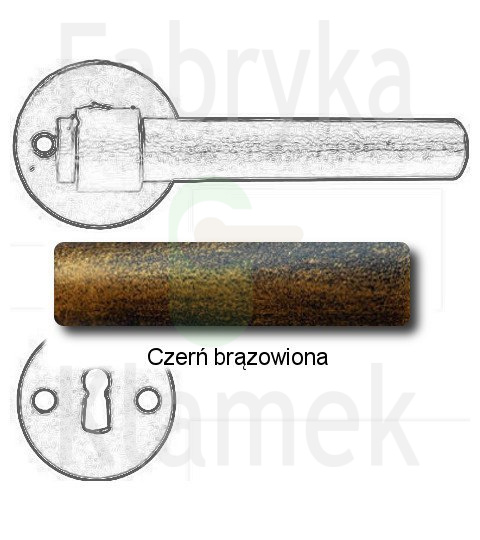 Klamka Milano 1831 RUN z rozetą na klucz Klamka Milano 1831 RUN z rozetą na klucz