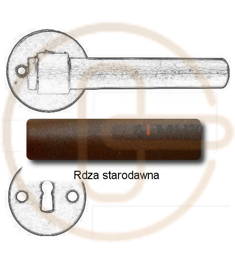 Klamka Milano 1831 RUN z rozetą na klucz